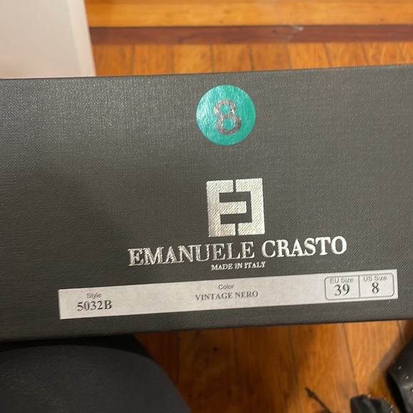 Emanuele Crasto leather boots with box. - Picture 2 of 4